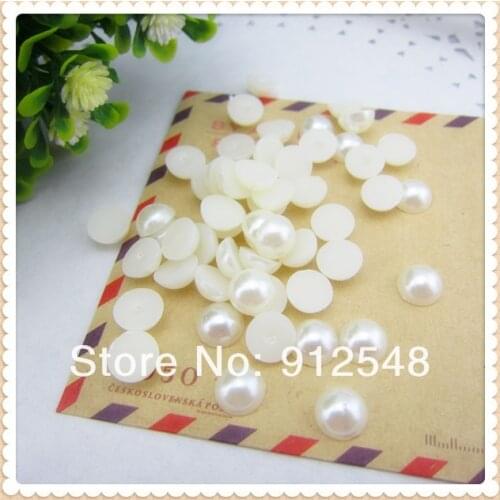 152211 , Hot Selling (500pcs/pack) 6mm ABS Semicircle Imitation Pearl Plastic Beads