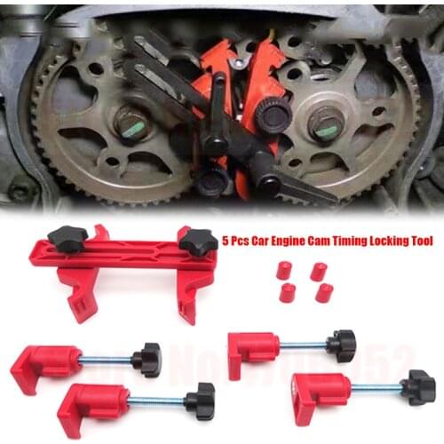 5 Pcs Car Engine Cam Timing Locking Tool Set Universal Cam Camshaft Lock Holder automotive timing belt disassembly tools