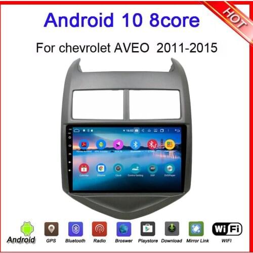9" 2din touch screen android 9.0 car dvd player for chevrolet aveo 2011-2015 car multimedia gps navigation RAM 4G ROM 64G wifi