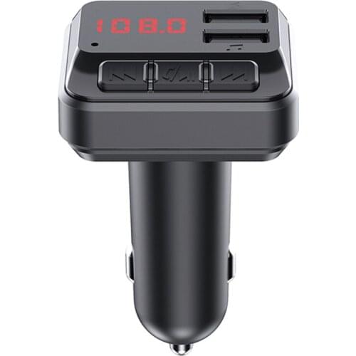 Car Charger BT FM Transmitter Adapter Music Player with Hands Free Calls Dual USB Ports Support Dropshipping