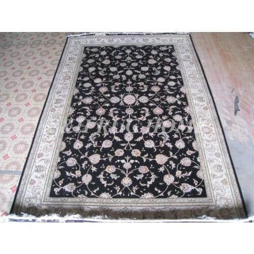 Free shipping 6'X9' 160 Line Hand-knotted Wool and silk Oriental Persian carpet handmade Persian carpet