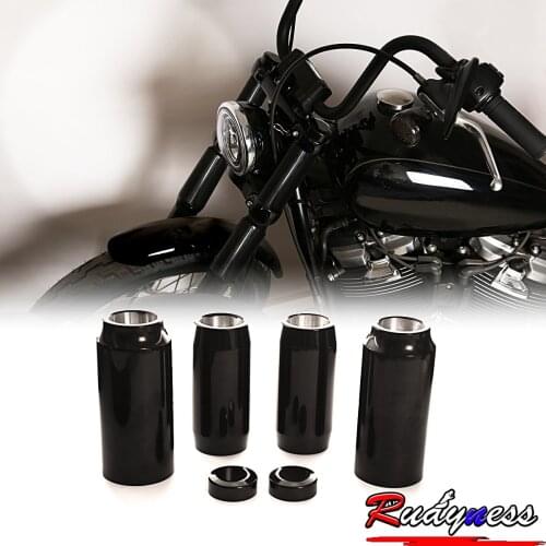 GLOSS BLACK FORK SILDER SETS FOR HARLEY SOFTAIL STREET BOB 2018-2019 FXBB Model