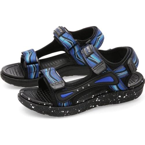 Big Size Children Boys Sandals EVA Sole Kids Boys Casual Beach Shoes Student Non-slip Cut-out Sandals High Quality SD101