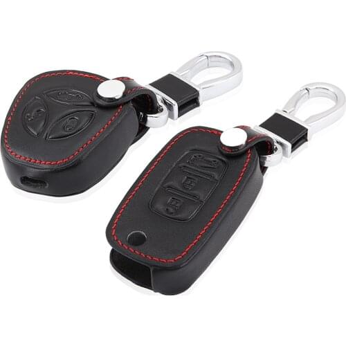 Leather 3 Buttons Car Key cover For Lada Granta Largus 4X4 Priora Kalina Vesta X-Ray XRay Remote Key Case