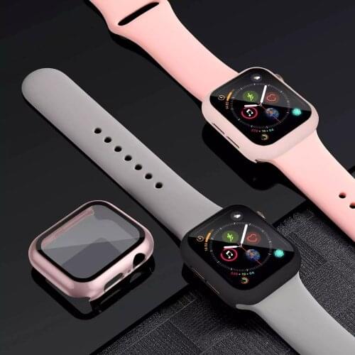 Case+strap for Apple watch band 44mm 40mm watchband 38mm 42mm Series 6 5 4 3 silicone belt bracelet correa Apple watch se strap