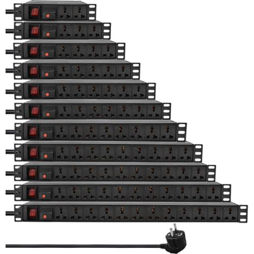 Aluminum alloy CASE PDU Power Strip Overload Protection Universal OUTLET electrical connector receptacle Network filter