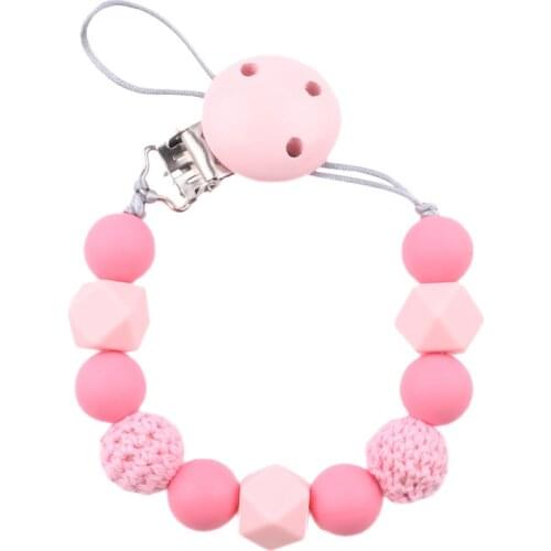 Baby pacifier clip chain silicone pacifier clip teether toy pacifier holder newborn birthday gift