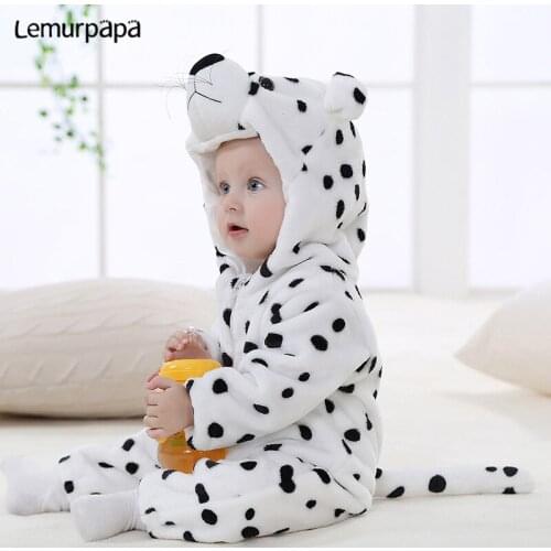 Animal Cartoon Baby Romper Snow Panther Onesie Newborn Boy Girl Baby Clothes Cute Funny Jumpsuit Toddler Outfit Child Kigurumis