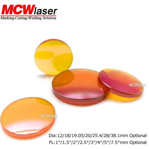 Dia: 19.01mm FL: 25.4 mm 1" Chinese ZnSe Lens for CO2 Laser Cutter Engraver 35w-100W