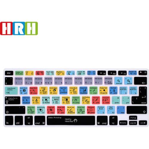 HRH PS Russian Functional Hot Keys Silicone Keyboard Cover Keypad Skin for MacBook Air Pro Retina 13"15"EU/US Keyboard Protector