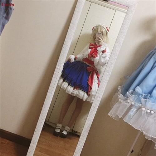Game Touhou Project Alice Cosplay Costume Fashion Lovely Uniform Skirt Activity Party Role Play Clothing High-End Custom-Make