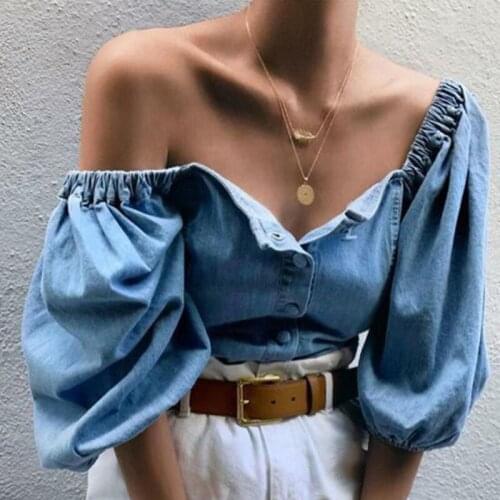 LLYGE Womens Denim Shirts