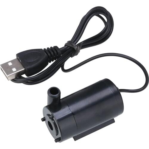 Black Micro Submersible Pump 5V USB 1M Cable Powered Mute Mini Water Fountain Pump For Fish Tanks Aquarium Supplies