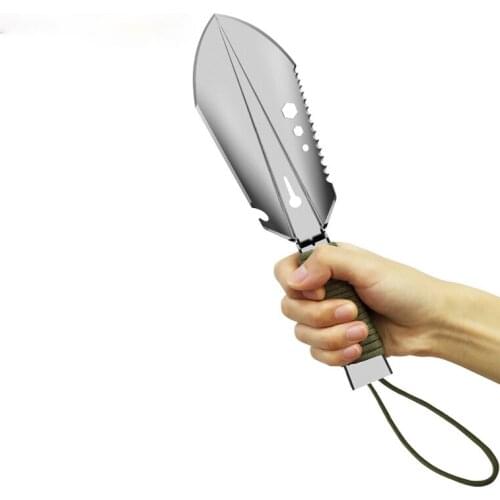 New Small portable One piece Martensitic stainless steel Garden Engineer road outdoor rescue camping shovel shovel