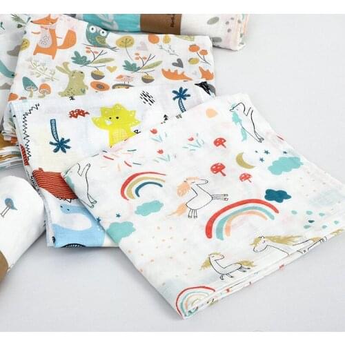 Baby Swaddles Soft Newborn Blankets Bath Gauze Infant Wrap Sleepsack Stroller Cover Play Mat Muslin 100% Cotton