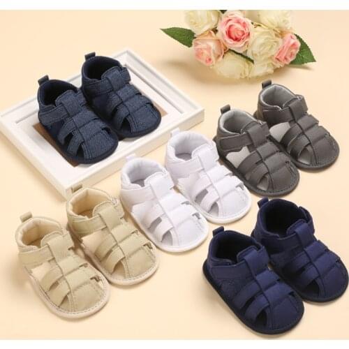VALEN SINA Neonatal Toddler Summer 2021 Solid Color Breathable Comfortible Day Soft-Soled Baby Sandals 0-18 Months