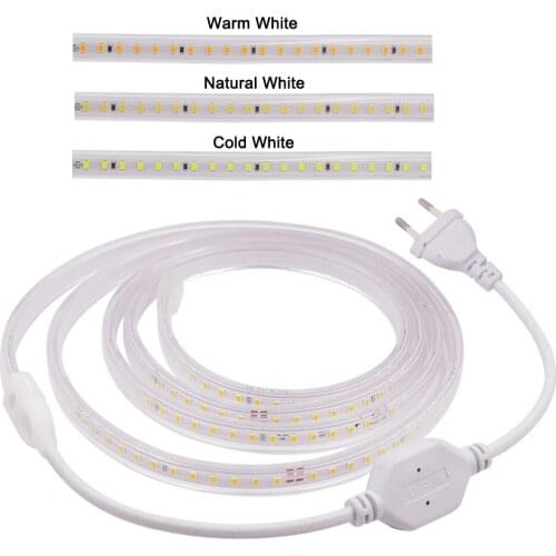 LED Strip Light 220V 12V 24V 2835 Waterproof Led Stripe High Brightness 120LEDs/m Flexible Kitchen Outdoor LED Tape Light