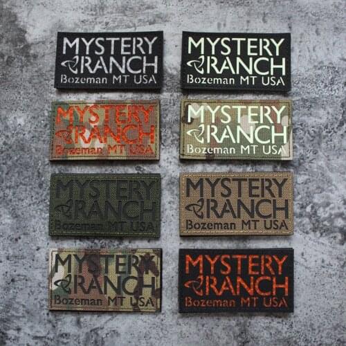 MYSTERY RANCH Tactical Backpack Chapter Patch IR Noctilucent Bozeman MT US Nylon Badge For Clothing Applique DIY Sticker Velcro