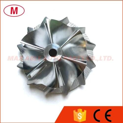 TD03 10T 35.57/46.00mm 6+6 blades Reverse High Performance Turbo Billet compressor wheel/Aluminum 2618/Milling wheel for N54B30