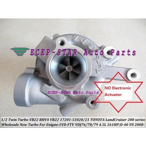 1pc Twin Turbo RHV4 VB22 1720151020 1720151021 17201 51020 17201 51021 Turbo For TOYOTA LandCruiser 200 D40 V8 2008- 1VDFTV 4.5L