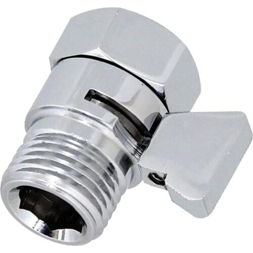Universal Bathroom Shower System Component Shower Head Diverter Valve Water Saver Valve Shower Head Shut-Off Valve