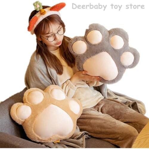 High Quality cute cat paw plush toy lovely sweet kitten with blanket soft stuffed cushion sofa pillow girl birthday Xmas gifts