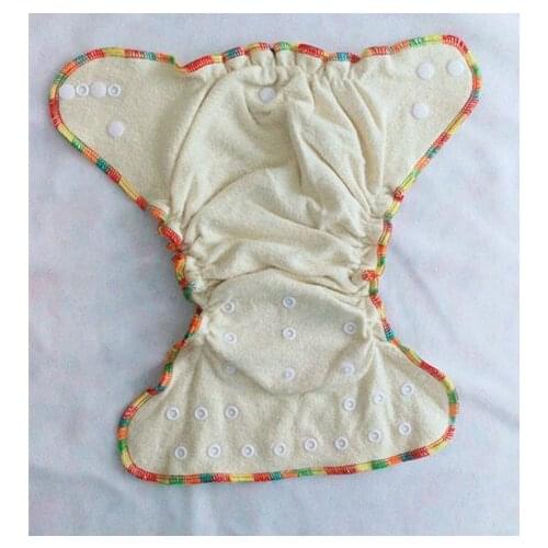 High quality Cloth Diapers Hight Quality Hemp/Organic Cotton Fitted Cloth Diaper & TWO Inserts One Size Fits Double Rows Snaps