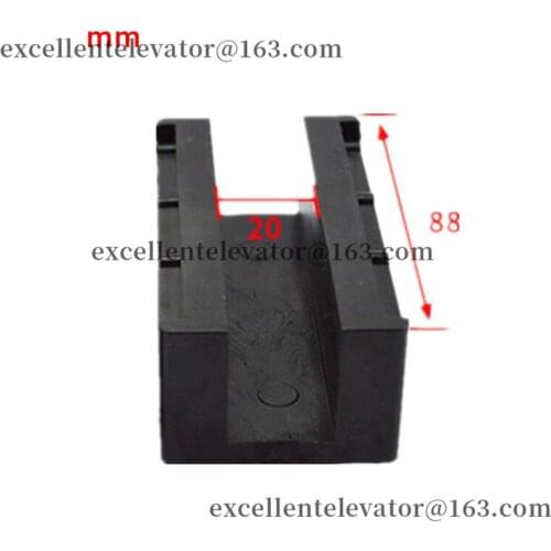 Elevator Guide Shoe Insert L88mm W46.5mm H38mm Groove Width 20mm Use for Hitach MCA