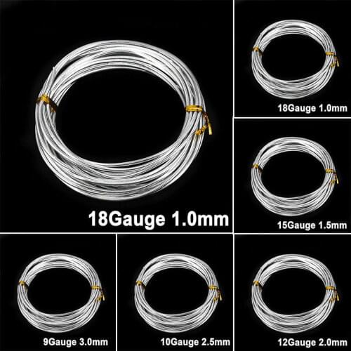1/1.5/2/2.5/3mm 5m Aluminium Modelling Wire Cord DIY Armature Crafts Jewellery