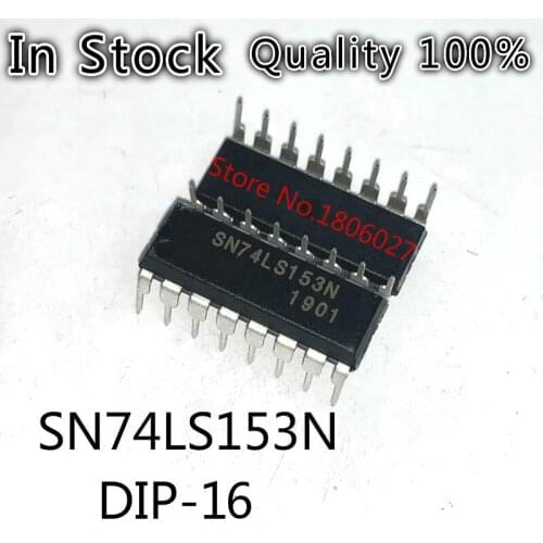 10PCS/Lot Spot hot sale SN74LS153N 74LS153 DIP-16 NEW Original