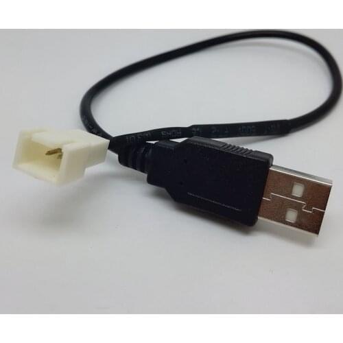 10pcs USB A male to Fan 2pin 3-Pin 3pin Adapter Cable for 5V
