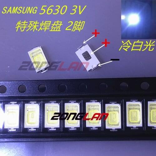 50PCS SAMSUNG 5630 3V 0.5W 5730 led LED Cool white LCD Backlight for 5730 led LED 5730 led LED Application TV 2D