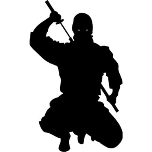 9.3cm*15.2cm Cartoon Fashion Ninja Decor Vinyl Decal Motorcycle Car Sticker Black/Silver S6-4018