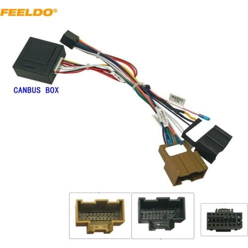 FEELDO Car 16pin Audio Wiring Harness With Canbus Box For Chevrolet Malibu 2016 Aftermarket Stereo Installation Wire Adapter