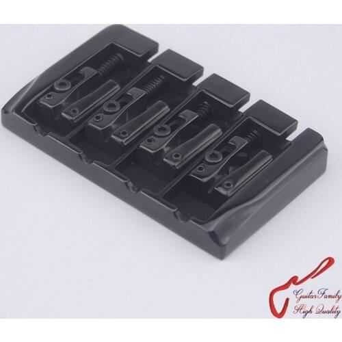 1 Set High Quality GuitarFamily BB404 Bass Bridge For 4 Strings Electric Bass Black MADE IN KOREA