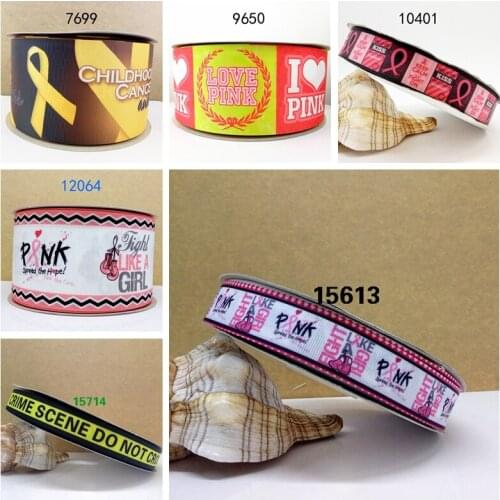 Free shipping 50 yard cartoon printed grosgrain ribbon 15613
