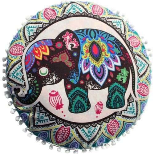 Pillows Cover Indian Mandala Pillows Round Bohemian Home Cushion Case pivoines Cushions geometric coussins oriental 19JUL17