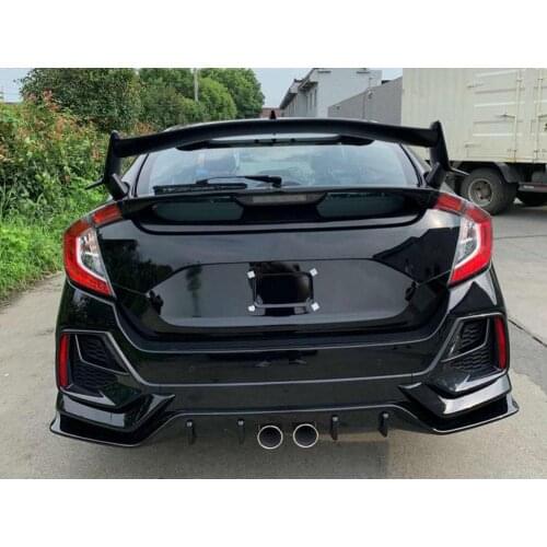 Gloss Black ABS Plastic Rear Trunk Wing Spoiler for Honda Civic 2020 2021 2022 Car Rear Tail Trunk Boot Lip Spoiler Wing