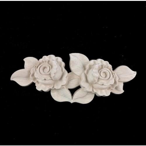 Woodcarving Lion Head Decal Corner Wood Applique for Home Decoration Maison Accessories Furniture Decor Decorative Long