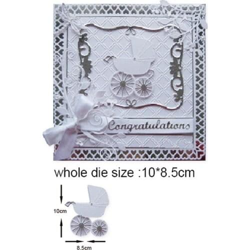 Baby carriage Metal Cutting Dies DIY Scrapbooking stamps embossing paper Cards border template punch Stencils