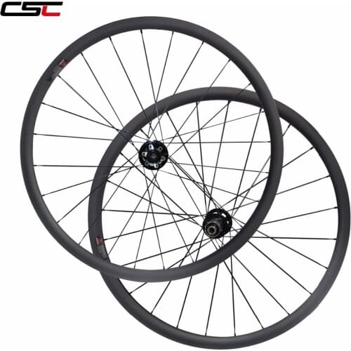 Disc Brake 6 Bolt Hub 30/40/55mm Clincher tubeless 25mm wide Cyclocross Carbon Wheels Bike Bicycle Wheelset No braking surface