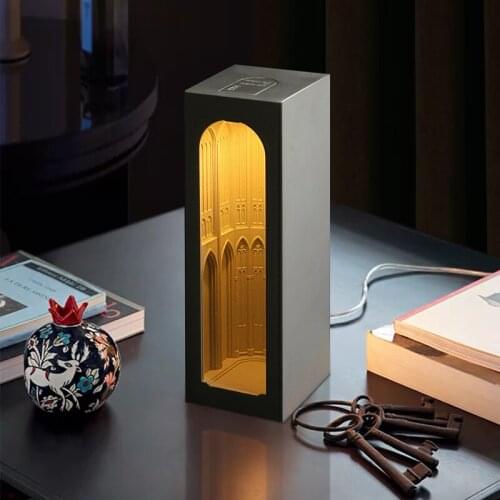 Cologne cathedral table lamp architectural night light designer cement table lamps Nordic art deco simpl dimmer bedside lamps