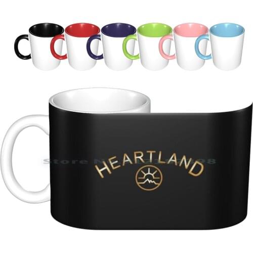 Heartland Ceramic Mugs Coffee Cups Milk Tea Mug Heartland Heart Land Logo Show Canada Horse Alberta Cowboys Family Amy Lou
