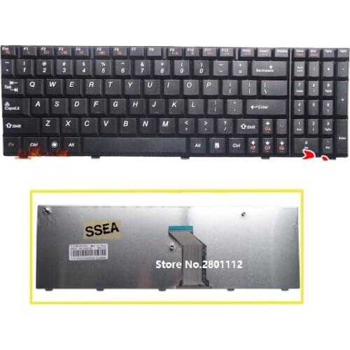 SSEA New laptop US Keyboard for Lenovo G560 G565 G560A G565A G560E G560L black Keyboard