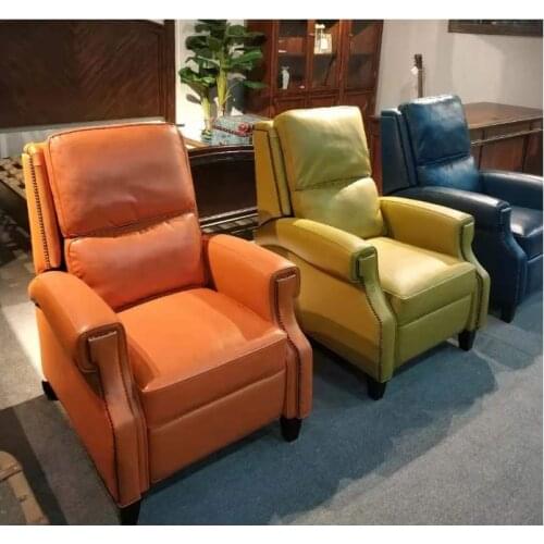 Italian genuine leather lazy boy recliner chair function office chair функциональный стул из натуральной кожи WA446