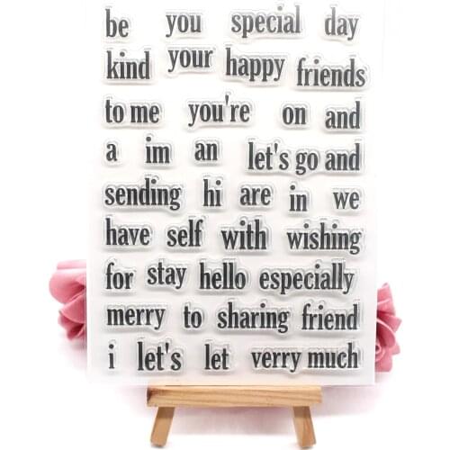 KSCRAFT Building Words Transparent Clear Silicone Stamps for DIY Scrapbooking/Card Making/Kids Crafts Fun Decoration