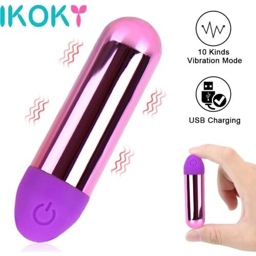 IKOKY Mini Bullet Vibrator Clitoral Stimulator Sex Toys for Women G Spot Massager Sex Shop Female Masturbator 10 Speed