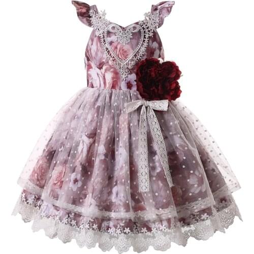 Pettigirl Girls Fashion Summer Clothes Unique Lace and Tulle Flower Girl Dresses for 3 4 5 6 8 10 12 Year Old Little Kids