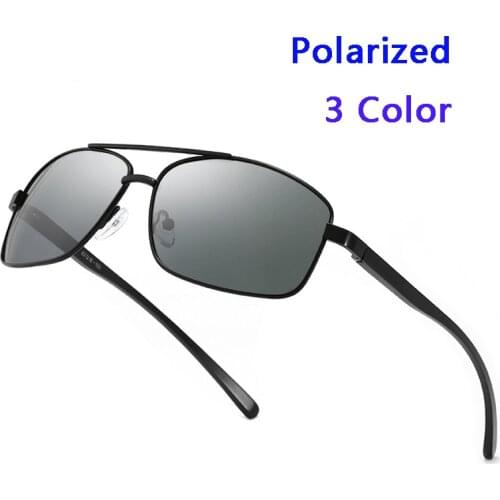 New Fashion Sunglasses for Men Sunglasses Polarized Uv400 Rectangle Eyewear Vintage Shades Driving Lunette de Soleil Homme Metal