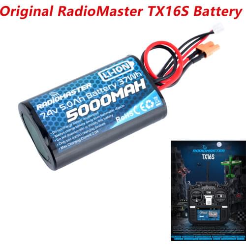 RadioMaster TX16S Original Transmitter 2S 5000mAh Lipo Battery Frsky Multi Protocol Open Source Remote Control FPV Racing Drone